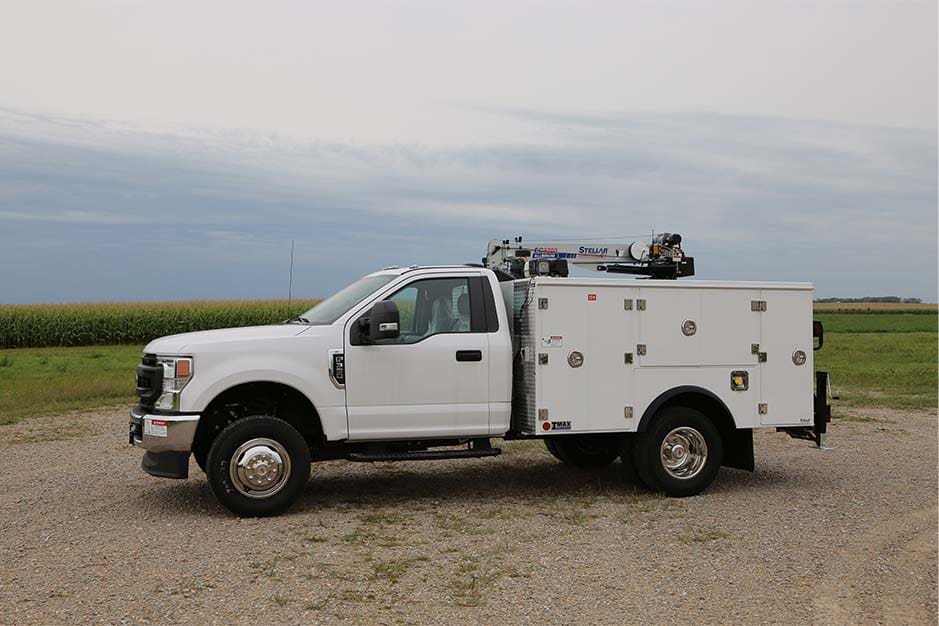 A white TMAX 16K facing to the left