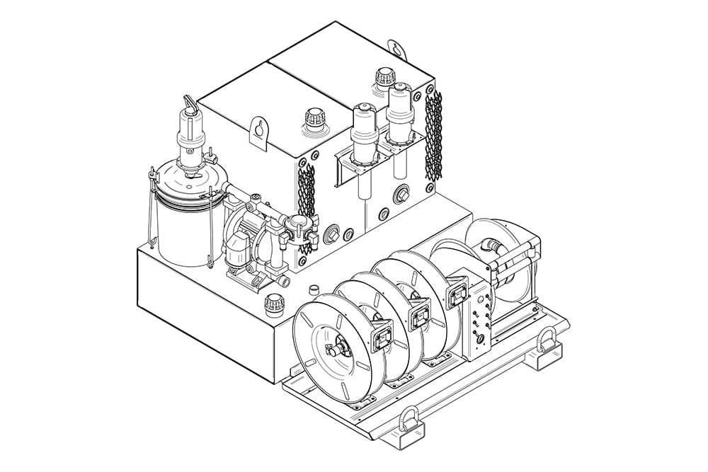LM160 Mobile Lube Skid Illustration