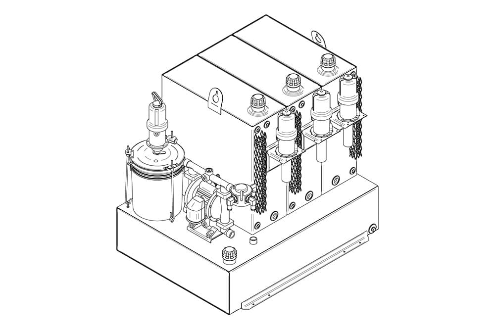 LM200 Permanent Lube Skid Illustration