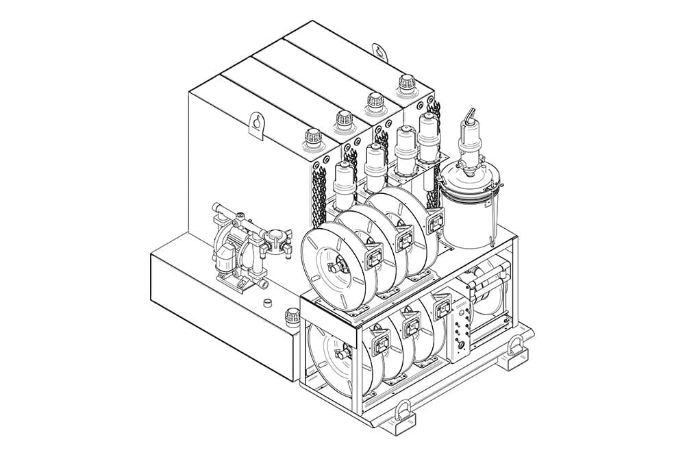 LM300 Mobile Lube Skid Illustration